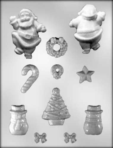 Christmas Gingerbread House Accessories Chocolate Mould - Click Image to Close